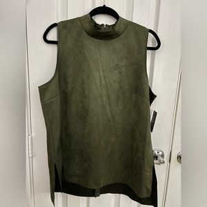 NWT Vince Camuto Pine Suede Sleeveless Top